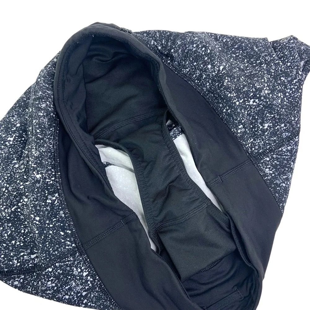 Lululemon Splatter Abstract Speed Up Black Running Shorts - Picture 3 of 8